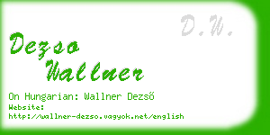 dezso wallner business card